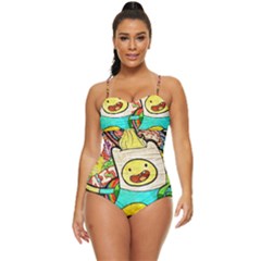 Painting Illustration Adventure Time Psychedelic Art Retro Full Coverage Swimsuit by Sarkoni