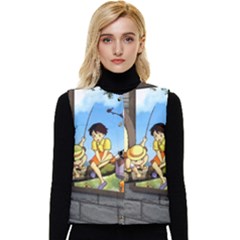 My Neighbor Totoro Women s Button Up Puffer Vest by Sarkoni