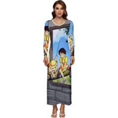 My Neighbor Totoro Long Sleeve Longline Maxi Dress by Sarkoni