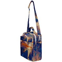 Digital Art Fantasy Impressionism Painting Ship Boat Psychedelic Peacock Mushroom Flamingos Hipwreck Crossbody Day Bag by Sarkoni