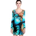 Color Detail Dream Fantasy Neon Psychedelic Teaser Long Sleeve Bodycon Dress View1