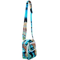 Color Detail Dream Fantasy Neon Psychedelic Teaser Shoulder Strap Belt Bag by Sarkoni