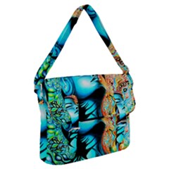 Color Detail Dream Fantasy Neon Psychedelic Teaser Buckle Messenger Bag by Sarkoni