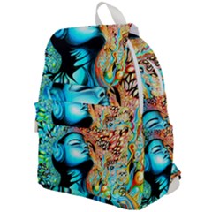 Color Detail Dream Fantasy Neon Psychedelic Teaser Top Flap Backpack by Sarkoni