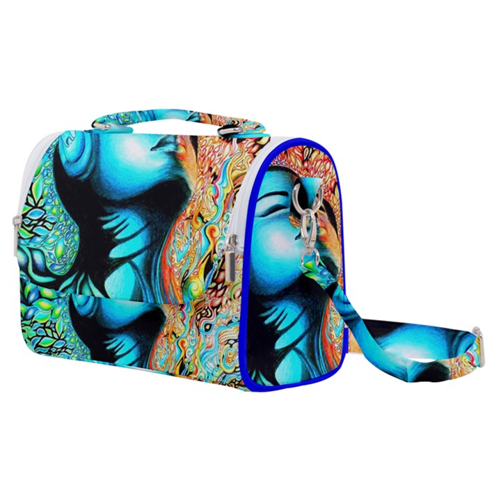 Color Detail Dream Fantasy Neon Psychedelic Teaser Satchel Shoulder Bag