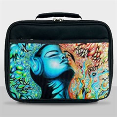 Color Detail Dream Fantasy Neon Psychedelic Teaser Lunch Bag by Sarkoni