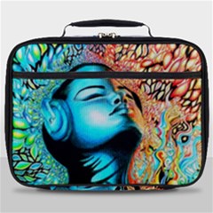 Color Detail Dream Fantasy Neon Psychedelic Teaser Full Print Lunch Bag by Sarkoni