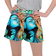 Color Detail Dream Fantasy Neon Psychedelic Teaser Women s Ripstop Shorts by Sarkoni