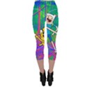 Jake And Finn Adventure Time Landscape Forest Saturation Capri Leggings  View2