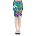 Jake And Finn Adventure Time Landscape Forest Saturation Midi Wrap Pencil Skirt View1