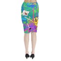 Jake And Finn Adventure Time Landscape Forest Saturation Midi Wrap Pencil Skirt View2