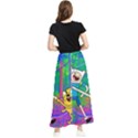 Jake And Finn Adventure Time Landscape Forest Saturation Maxi Chiffon Skirt View2