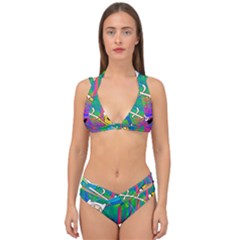 Jake And Finn Adventure Time Landscape Forest Saturation Double Strap Halter Bikini Set by Sarkoni