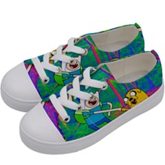 Jake And Finn Adventure Time Landscape Forest Saturation Kids  Low Top Canvas Sneakers by Sarkoni