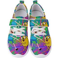 Jake And Finn Adventure Time Landscape Forest Saturation Men s Velcro Strap Shoes by Sarkoni