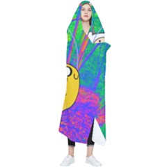 Jake And Finn Adventure Time Landscape Forest Saturation Wearable Blanket by Sarkoni