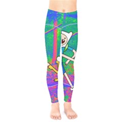 Jake And Finn Adventure Time Landscape Forest Saturation Kids  Classic Winter Leggings by Sarkoni