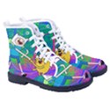 Jake And Finn Adventure Time Landscape Forest Saturation Women s High-Top Canvas Sneakers View3