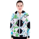 Geometric Shapes Background Women s Zipper Hoodie View1