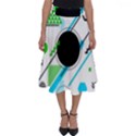 Geometric Shapes Background Perfect Length Midi Skirt View1