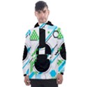 Geometric Shapes Background Men s Front Pocket Pullover Windbreaker View1