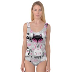 Big Set With Cute Cartoon Animals Bear Panda Bunny Penguin Cat Fox Princess Tank Leotard  by Bedest