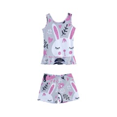 Big Set With Cute Cartoon Animals Bear Panda Bunny Penguin Cat Fox Kids  Boyleg Swimsuit by Bedest