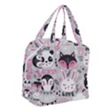 Big Set With Cute Cartoon Animals Bear Panda Bunny Penguin Cat Fox Boxy Hand Bag View3