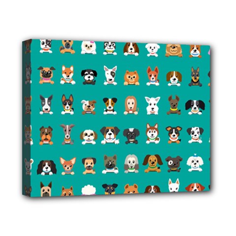 Different Type Vector Cartoon Dog Faces Canvas 10  X 8  (stretched) by Bedest