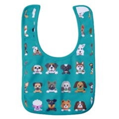 Different Type Vector Cartoon Dog Faces Baby Bib by Bedest