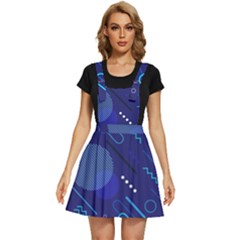 Classic Blue Background Abstract Style Apron Dress