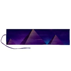 Egyptian Pyramids Night Landscape Cartoon Roll Up Canvas Pencil Holder (l) by Bedest