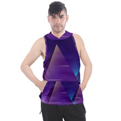 Egyptian Pyramids Night Landscape Cartoon Men s Sleeveless Hoodie by Bedest