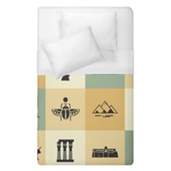 Egyptian Flat Style Icons Duvet Cover (single Size) by Bedest