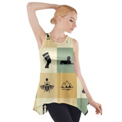 Egyptian Flat Style Icons Side Drop Tank Tunic by Bedest