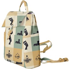 Egyptian Flat Style Icons Buckle Everyday Backpack by Bedest