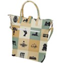 Egyptian Flat Style Icons Buckle Top Tote Bag View2