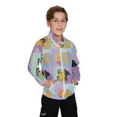 Egypt Icons Set Flat Style Kids  Windbreaker by Bedest