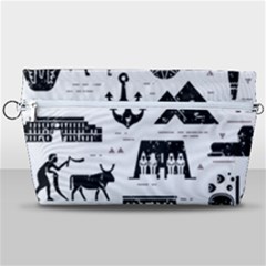 Dark Seamless Pattern Symbols Landmarks Signs Egypt Handbag Organizer by Bedest