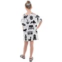 Dark Seamless Pattern Symbols Landmarks Signs Egypt Kids  One Piece Chiffon Dress View2