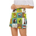 Egypt Travel Items Icons Set Flat Style Mini Front Wrap Skirt View2