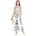 Marine Nautical Seamless Pattern With Vintage Lighthouse Wheel Boho Sleeveless Summer Dress View1