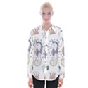 Seamless Pattern Cute Unicorn Cartoon Hand Drawn Womens Long Sleeve Shirt View1