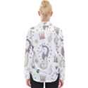 Seamless Pattern Cute Unicorn Cartoon Hand Drawn Womens Long Sleeve Shirt View2