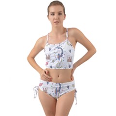 Seamless Pattern Cute Unicorn Cartoon Hand Drawn Mini Tank Bikini Set by Bedest