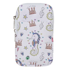 Seamless Pattern Cute Unicorn Cartoon Hand Drawn Waist Pouch (large) by Bedest