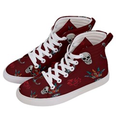 Tattoo Old School Background Pattern Women s Hi-top Skate Sneakers by Bedest