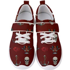 Tattoo Old School Background Pattern Men s Velcro Strap Shoes by Bedest