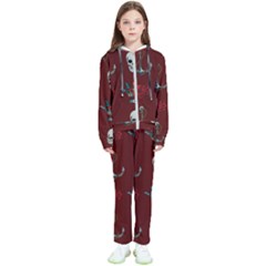 Tattoo Old School Background Pattern Kids  Tracksuit by Bedest