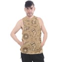 Egyptian Seamless Pattern Symbols Landmarks Signs Egypt Men s Sleeveless Hoodie View1